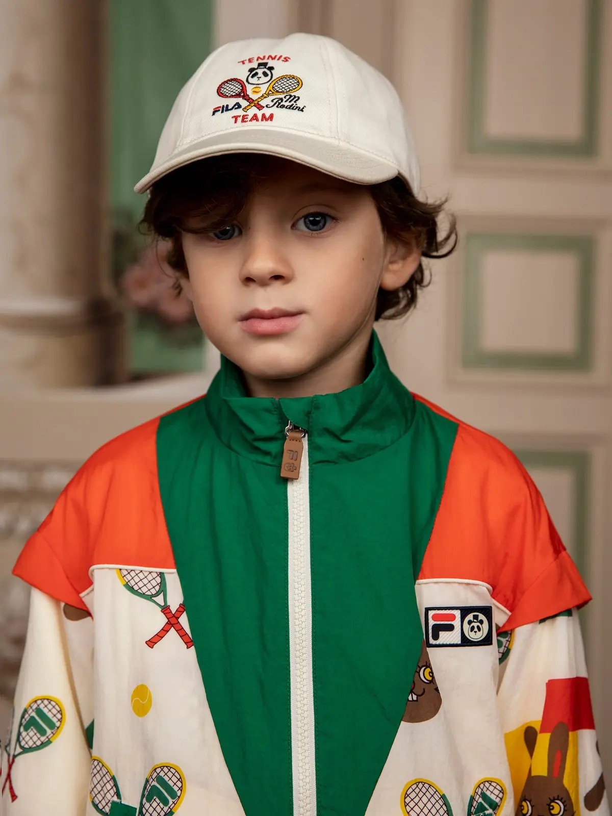 Mini Rodini Kids Baseball Jacket with Print