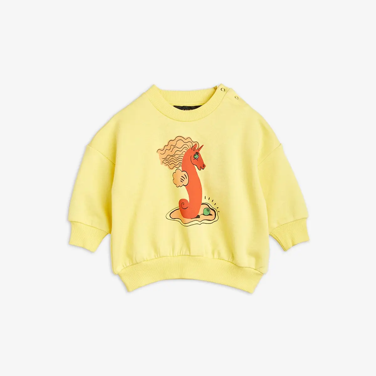 Unicorn Seahorse Sweatshirt Yellow-image-4