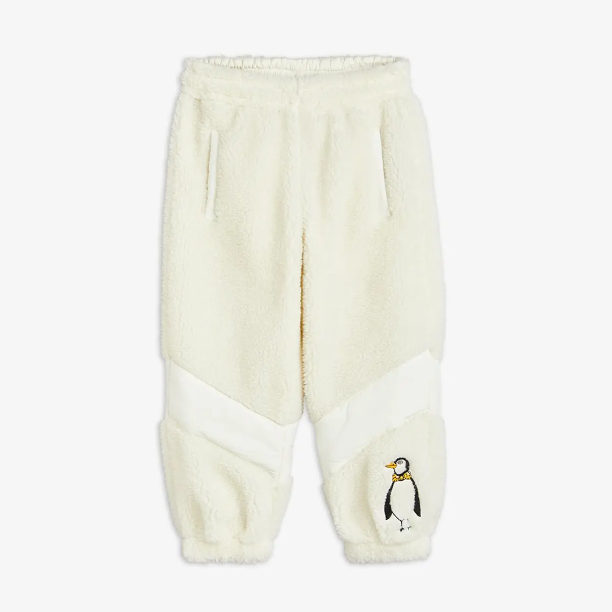 Penguin Pile Trousers White | Mini Rodini