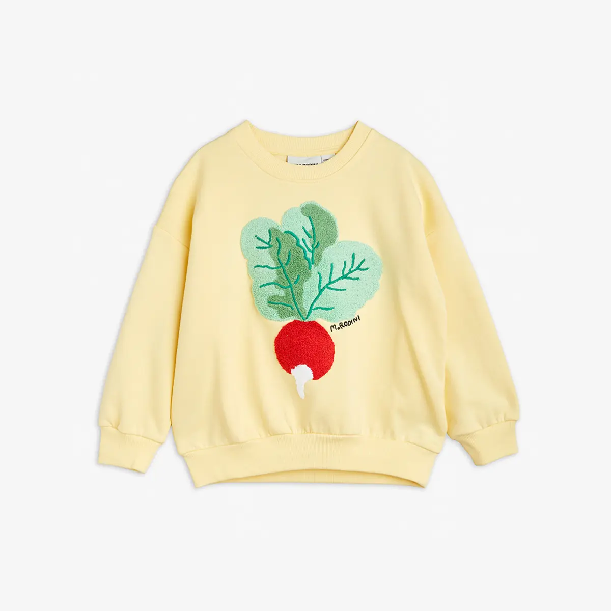 Radish Embroidered Sweatshirt Yellow-image-0