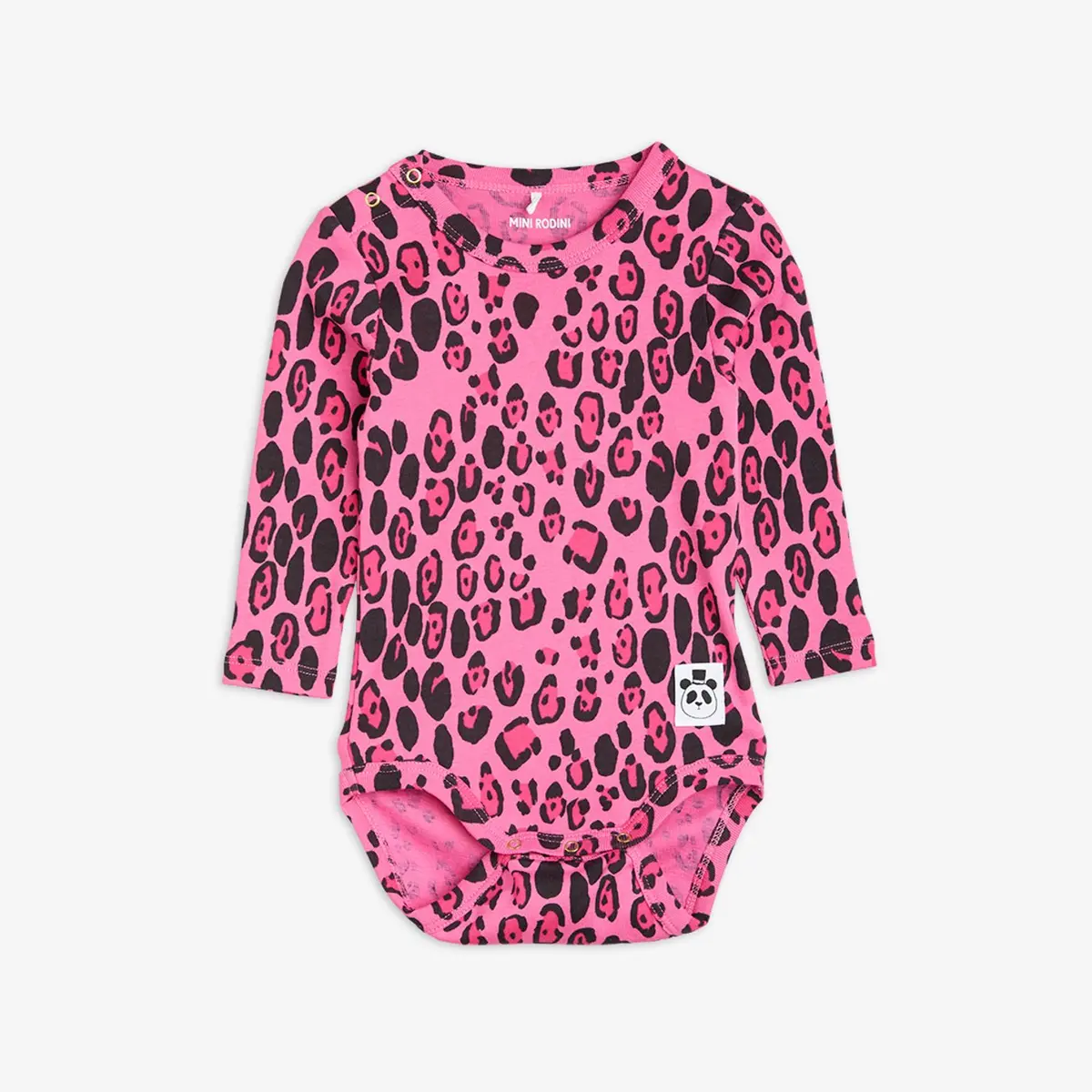 Leopard Långärmad Body Rosa-image-0