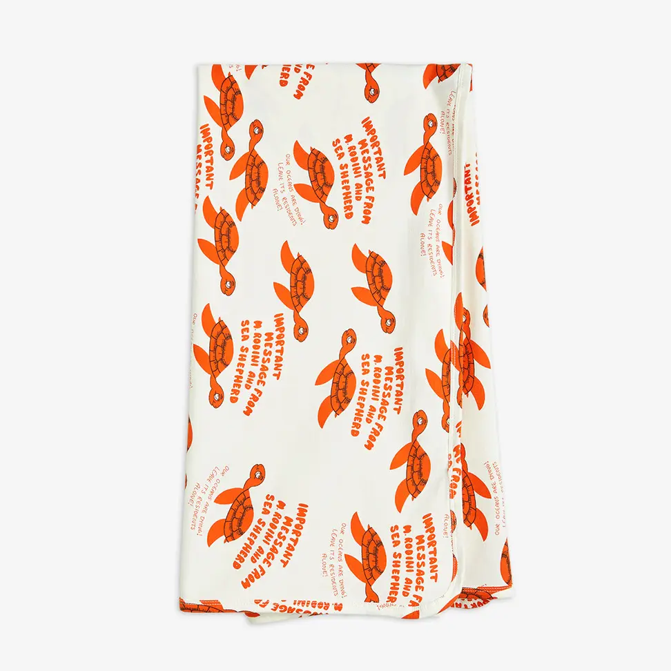 Upcycled Turtle Baby Blanket Red Mini Rodini