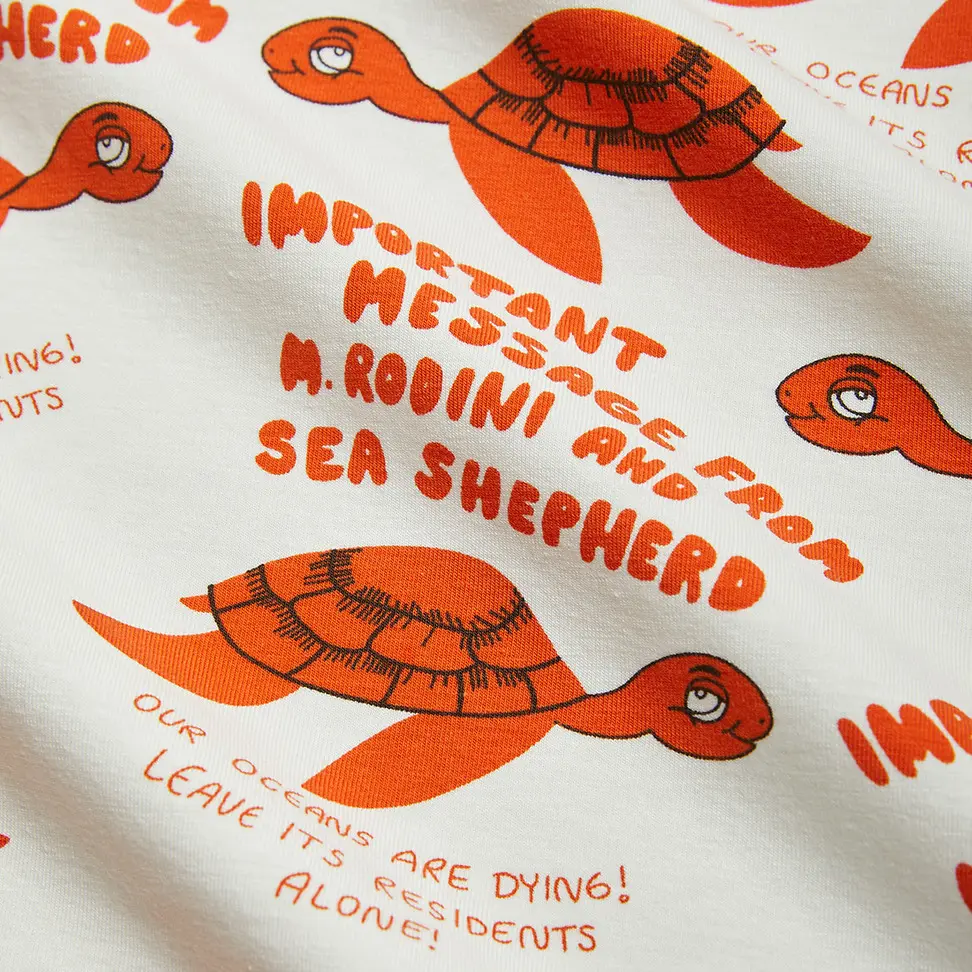 Upcycled Turtle Baby Blanket Red Mini Rodini