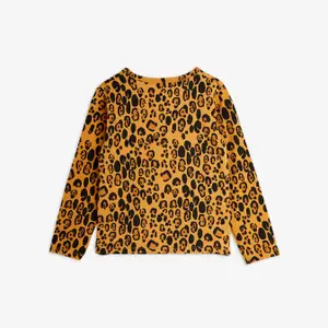 Basic Leopard Long Sleeve T-shirt-image-1