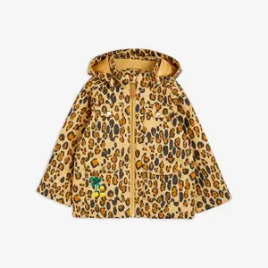 Leopard Quilted Kids Jacket Brown | Mini Rodini