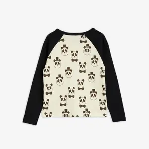 Panda Raglan Långärmad T-shirt Offwhite-image-1