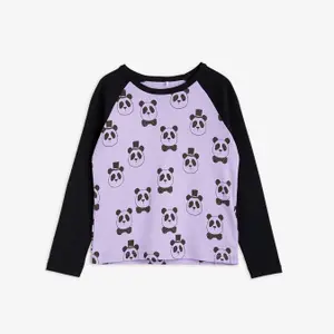 Panda Raglan Långärmad T-shirt Lila-image-0