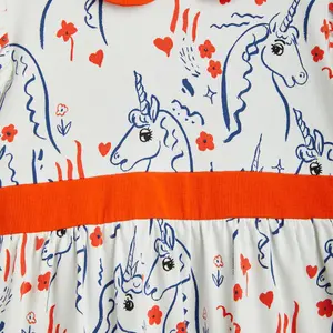 Scottish Unicorns Puff Sleeve Dress-image-2