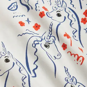 Scottish Unicorns Puff Sleeve Dress-image-3
