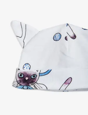 Siamese Cat Baby Beanie Med Kattöron-image-2