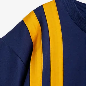 Panel Stripe T-Shirt Blue-image-2