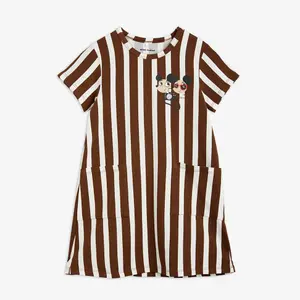 Ritzratz Stripe Dress Brown-image-4