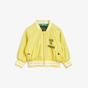 Pigeons Embroidered Baseball Jacket Yellow-image-6
