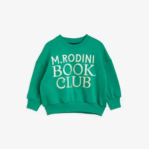 Book Club Embroidered Sweatshirt Green-image-4