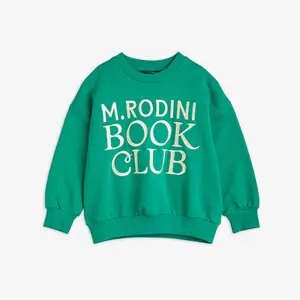 Book Club Embroidered Sweatshirt Green-image-0