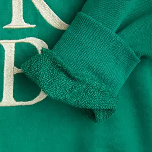 Book Club Embroidered Sweatshirt Green-image-3