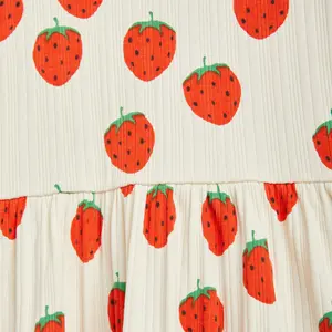 Strawberries Trumpet Sleeve Dress-image-2