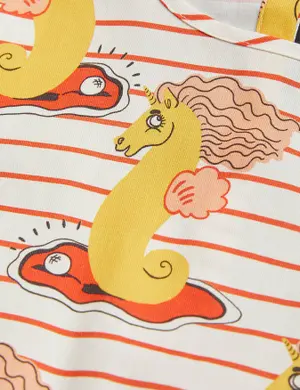 Unicorn Seahorse Vävd Blus-image-3