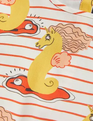 Unicorn Seahorse Woven Dress-image-3