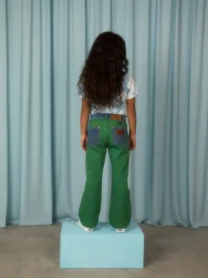 M.Rodini x Wrangler Utsvängda Jeans Grön-image-2