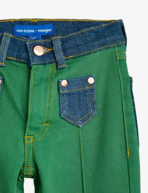 M.Rodini x Wrangler Utsvängda Jeans Grön-image-4