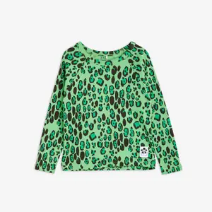 Leopard Långärmad T-Shirt Grön-image-0