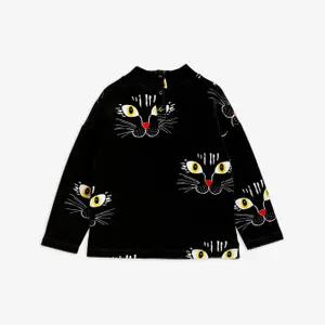 Cat Face Velour Sweatshirt-image-1