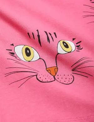 Cat Face Långärmad T-Shirt-image-2