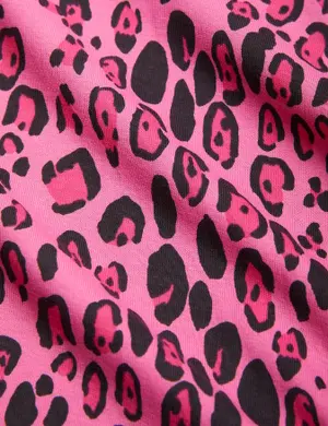 Leopard Långärmad T-Shirt Rosa-image-3