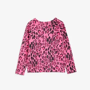 Leopard Långärmad T-Shirt Rosa-image-1