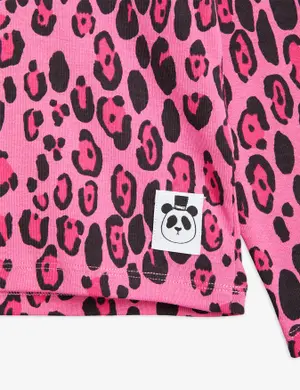 Leopard Långärmad T-Shirt Rosa-image-2