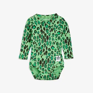 Leopard Långärmad Body Grön-image-0