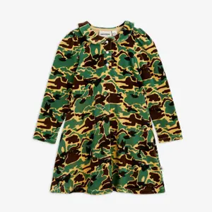 Camo Velourklänning-image-0