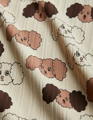 Upcyclad Fluffy Dog Långärmad T-Shirt-image-2