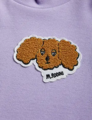 Upcyclad Broderad Fluffy Dog Klänning-image-2