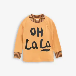 Oh La La Långärmad Ull T-shirt Beige-image-0