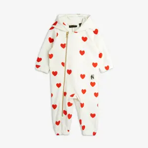 Hearts Fleece Onesie-image-0