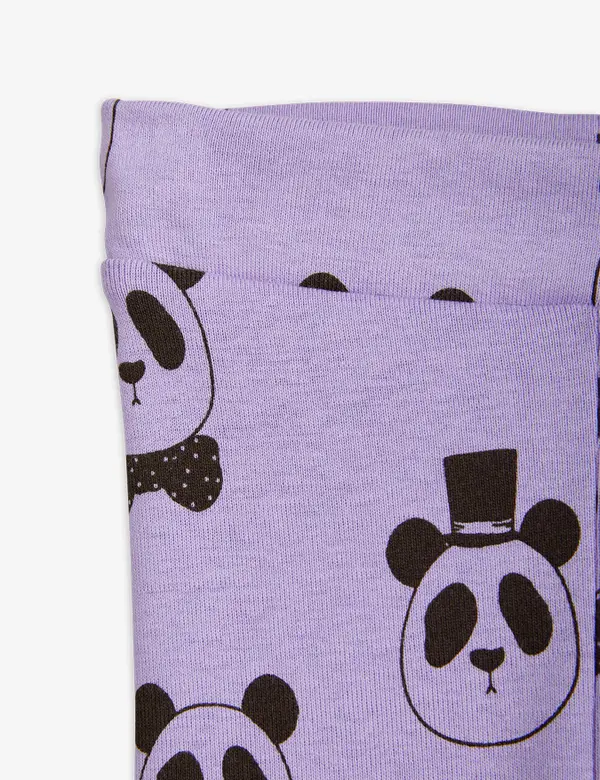 Panda Leggings Nyfödd Lila-image-2
