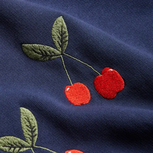 Cherry Embroidered Sweatshirt-image-3