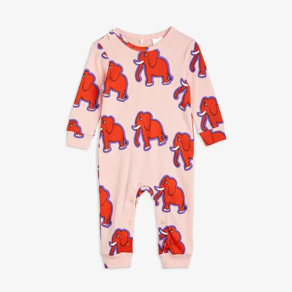 4 Elephants Baby Jumpsuit Pink-image-0