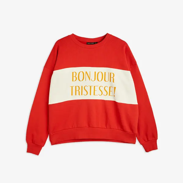 Bonjour Tristesse Adult Sweatshirt Red-image-0