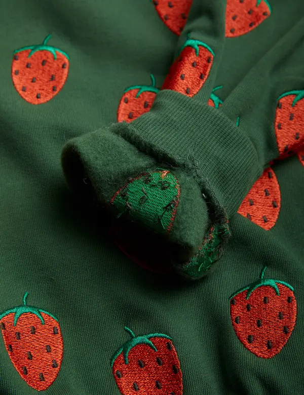 Strawberries Broderad Sweatshirt-image-3