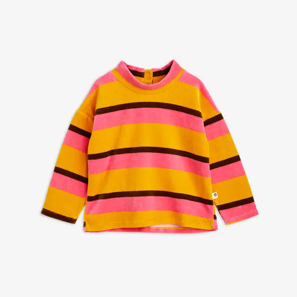 Stripe Velour Sweatshirt-image-0