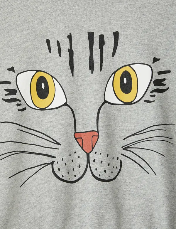 Cat Face Sweatshirt-image-2